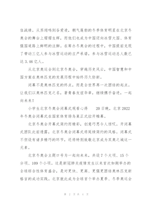 小学生北京冬奥会闭幕式观看心得.docx