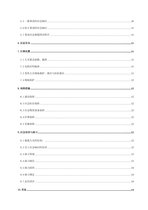 公司危险化学品重大危险源应急全新预案.docx