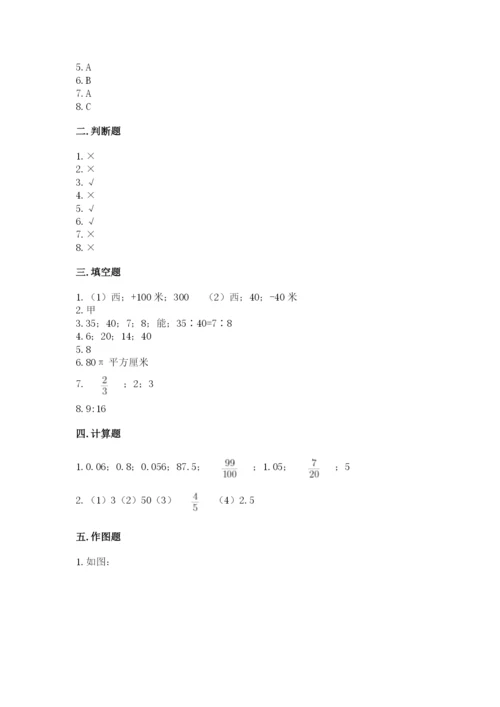 北师大版小学六年级下册数学期末检测试题（b卷）.docx