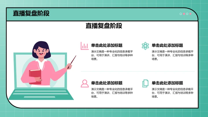 直播带货流程复盘PPT模板