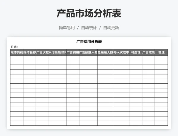 产品市场分析表