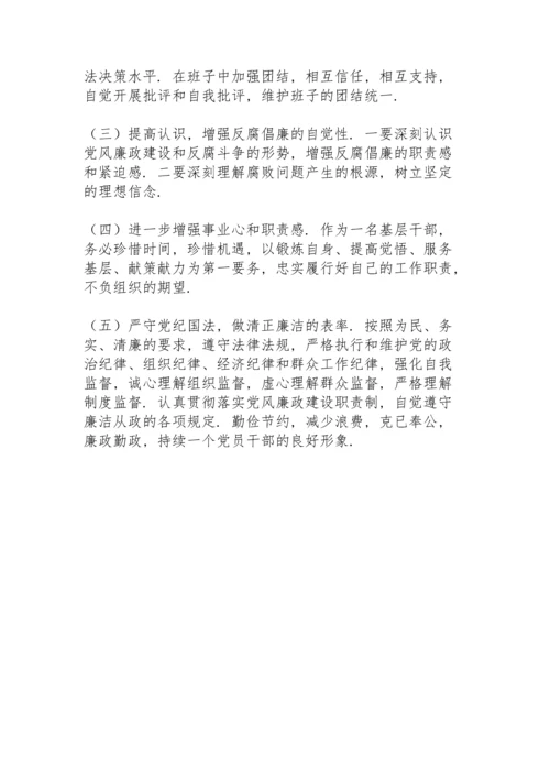 民主生活会廉洁自律问题.docx