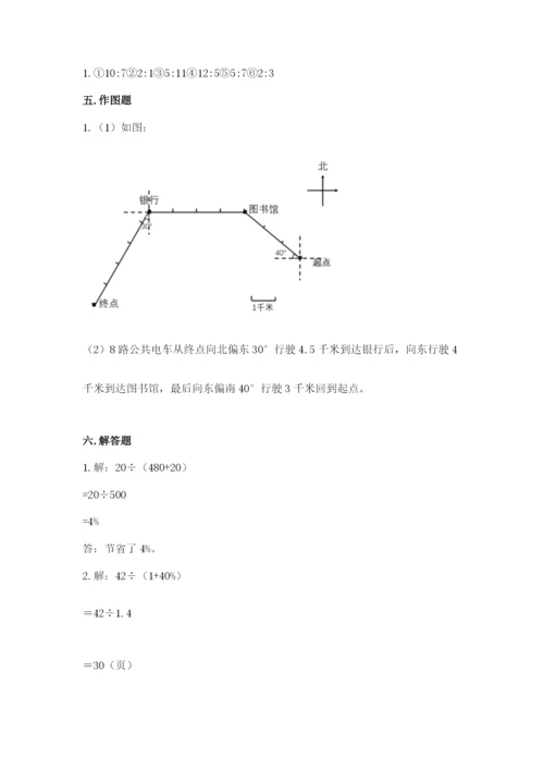 小学数学六年级上册期末考试试卷带答案（基础题）.docx