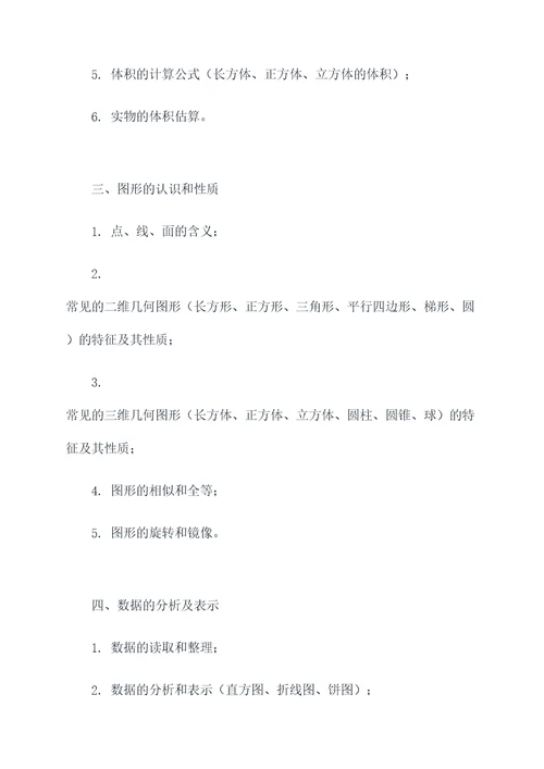 五年级下册数学知识点