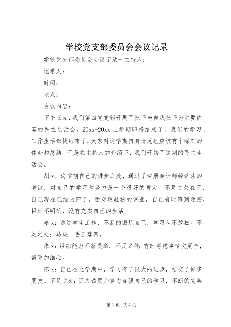 学校党支部委员会会议记录.docx