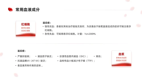 简约红色形状输血相关知识培训课件PPT