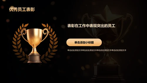 黑色黑金风表彰庆典PPT模板