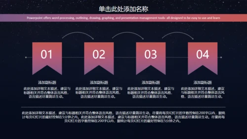 苹果星空风格商业通用PPT模板