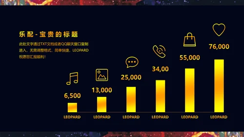 星空女神精致动漫人物通用PPT模板