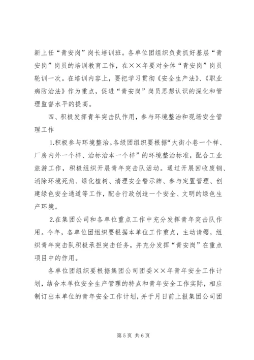 某集团公司团委××年青年安全工作计划 (2).docx