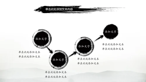 古典画轴画卷中国风水墨动态PPT模板