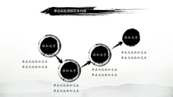 古典画轴画卷中国风水墨动态PPT模板