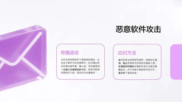 紫色简约风网络安全教育PPT模板