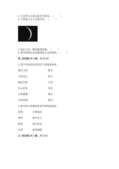 教科版二年级上册科学期末测试卷含完整答案【易错题】.docx