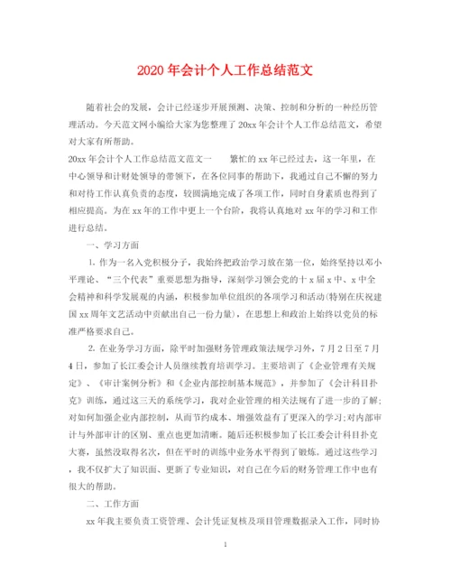 精编之年会计个人工作总结范文2.docx