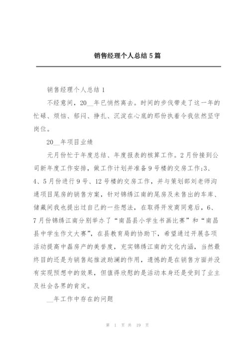 销售经理个人总结5篇.docx