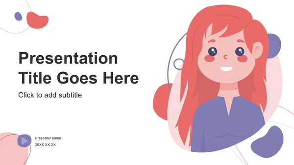 粉色卡通风应届生求职简历PPT主题