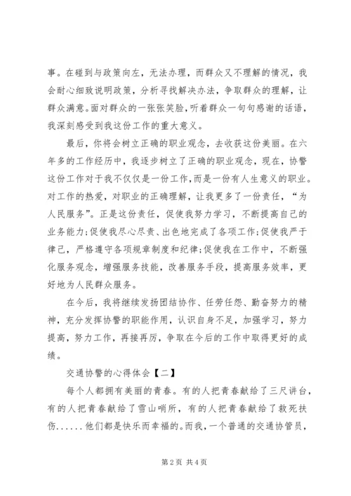 交通协警的心得体会范文两篇.docx