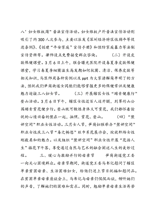 街道妇女联合会年度工作总结 (2)