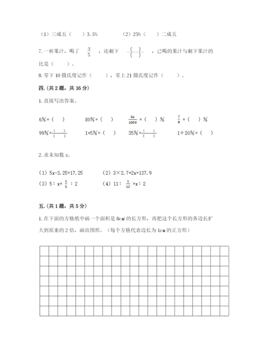小学六年级数学摸底考试题（各地真题）.docx