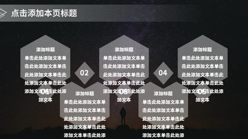 星空主题商务汇报通用PPT模板