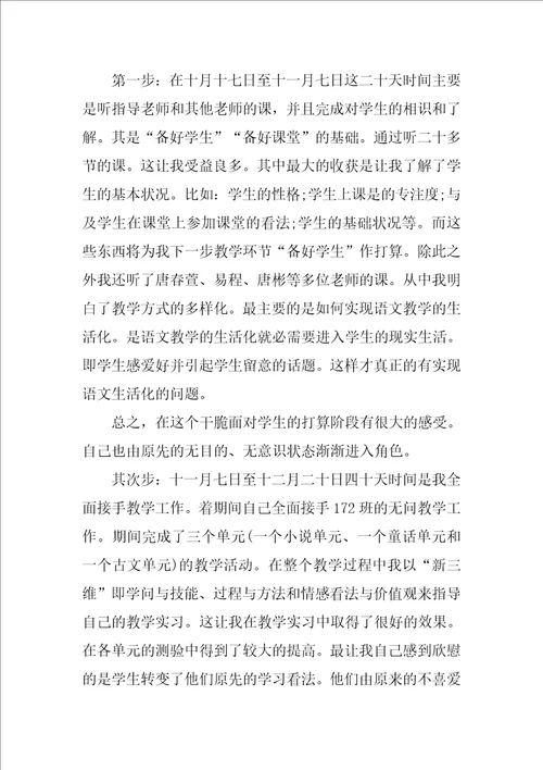 顶岗实习总结集合八篇