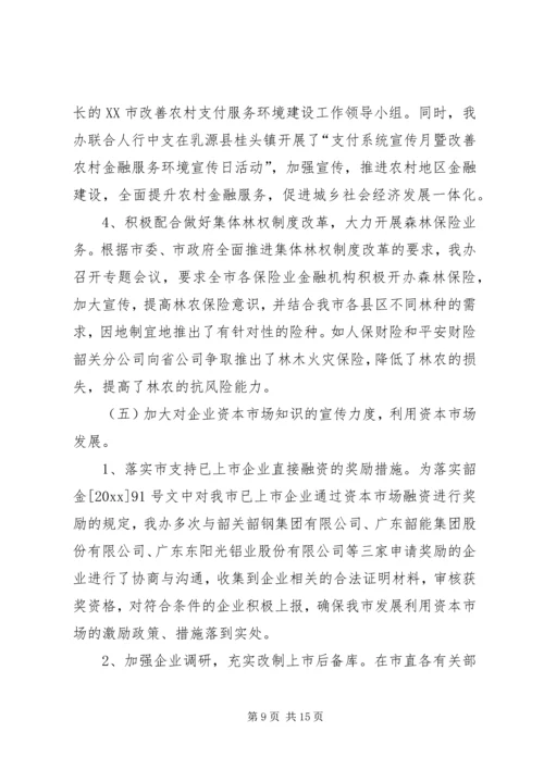 市金融办工作总结与工作计划 (3).docx