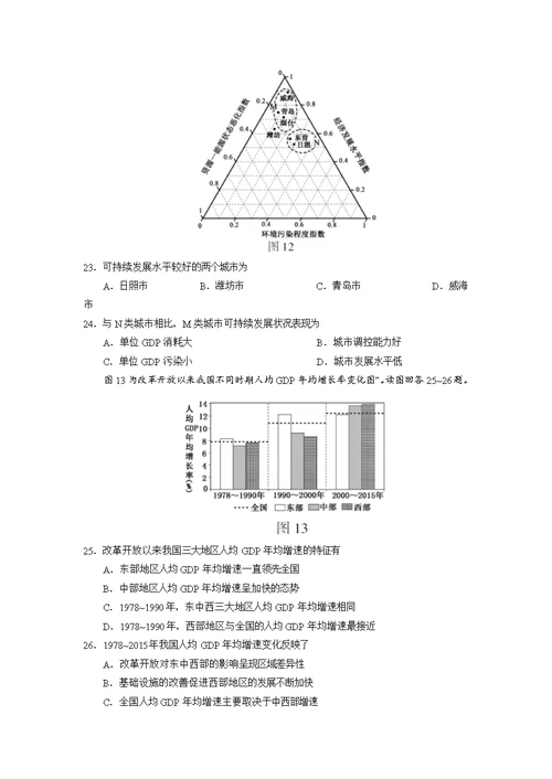 2017年高考江苏卷地理试题(共30页)