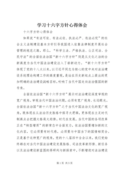 学习十六字方针心得体会 (2).docx