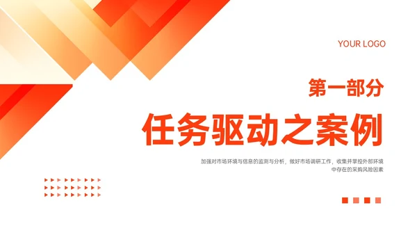 橙红色简约形状采购风险控制培训PPT课件