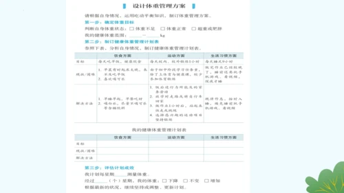 体育与健康【新教材】七年级第二单元第4课 吃动平衡，健康体重 课件