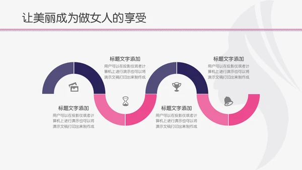 遇见最美的你美丽女人美容化妆通用PPT模板