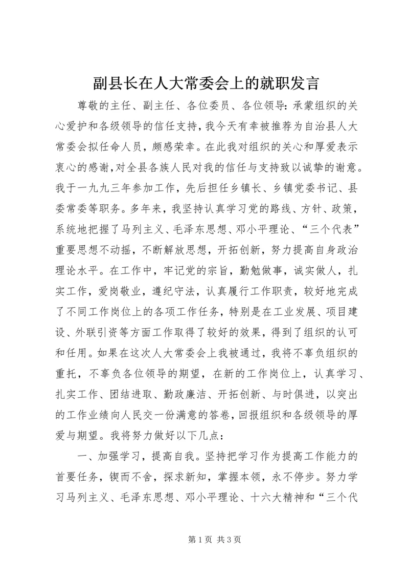 副县长在人大常委会上的就职发言.docx