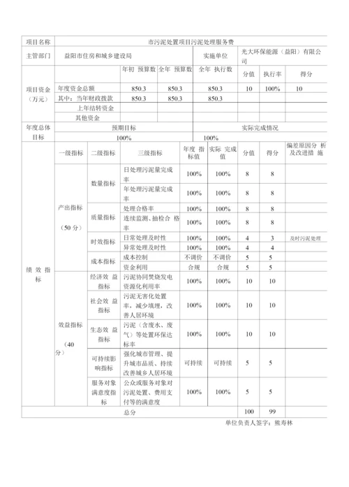 益阳市污泥处置项目2021年污泥处理绩效评价.docx