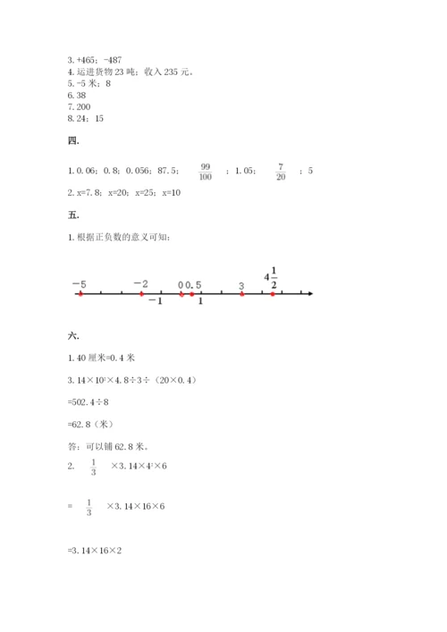 六年级毕业班数学期末考试试卷带答案（模拟题）.docx
