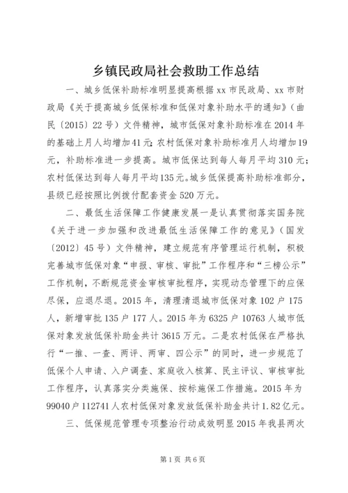 乡镇民政局社会救助工作总结.docx