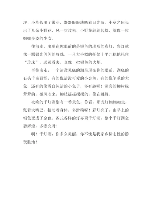 美丽的千灯湖作文400字.docx