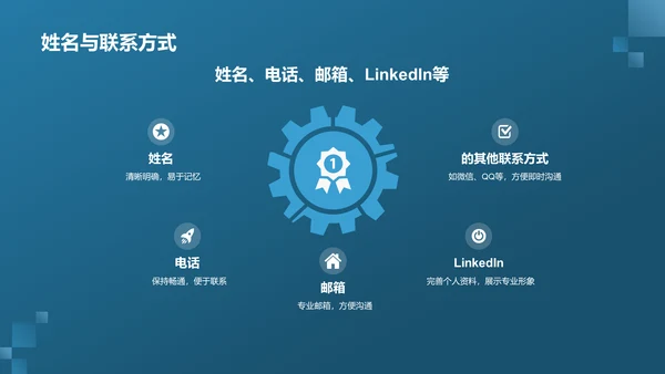 蓝色科技风个人简历PPT模板