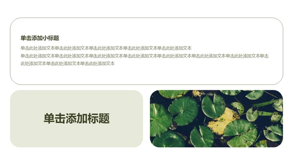 绿色简约荷花元素教育行业诗文教学PPT模板
