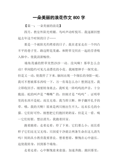 一朵美丽的浪花作文800字.docx