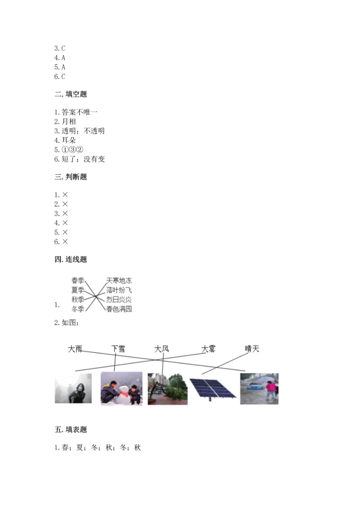 教科版二年级上册科学期末测试卷含答案解析.docx
