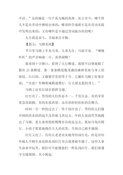 马路见闻500字0.docx