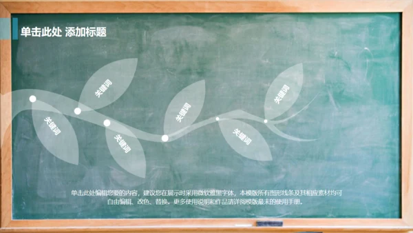 教室黑板学校教学课堂通用PPT课件模板