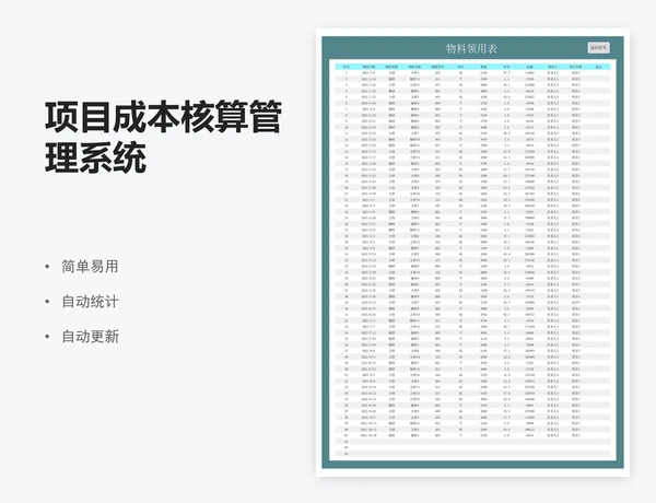 项目成本核算管理系统