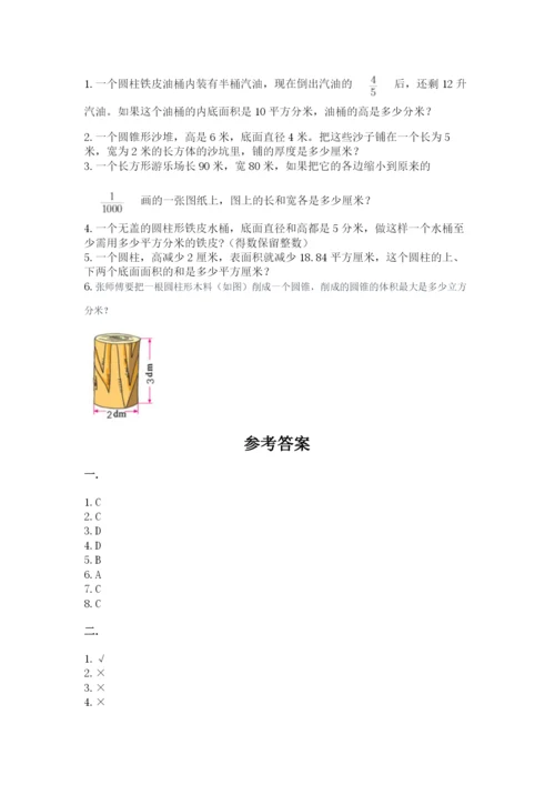 苏教版数学小升初模拟试卷（达标题）.docx