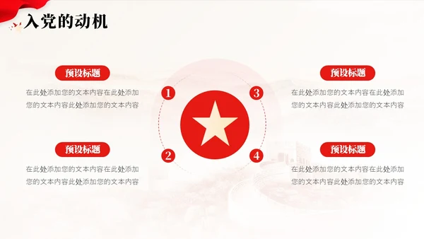 红色入党积极分子答辩报告PPT