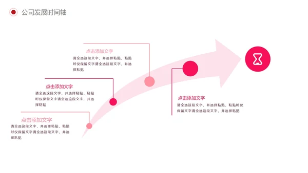 红色简约商务公司发展时间轴PPT模板