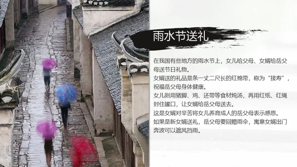 春天雨水绿叶晨露二十四节气通用PPT课件