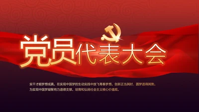 党支部党员代表大会工作总结汇报计划动态PPT