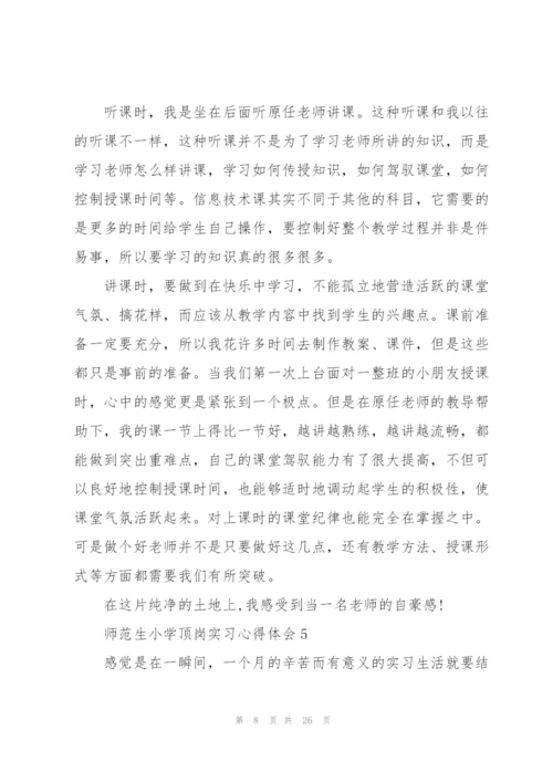 师范生小学顶岗实习心得体会范文10篇.docx